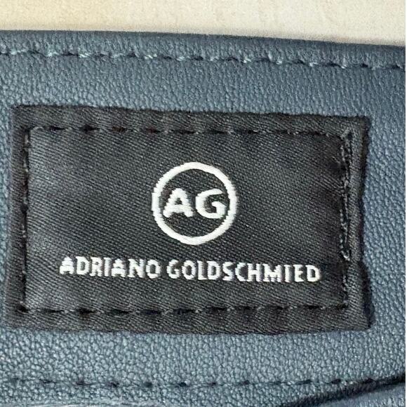 AG Adriano Goldschmied 100% Leather Legging Women’s Sz 28 Super Skinny Blue Gray - Picture 7 of 10